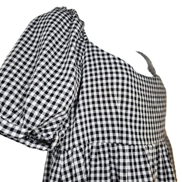 Pomander Place Abigail Dress Womens Size M Mini Black White Gingham Check - Picture 6 of 9